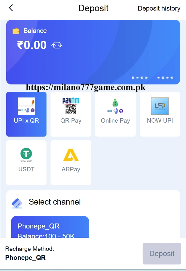 Sikkim Game deposit