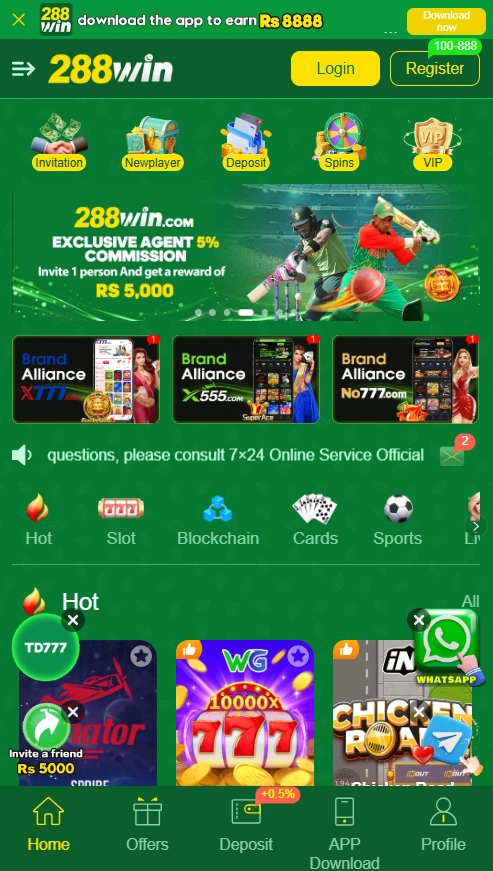 288Win Game interface screenshot