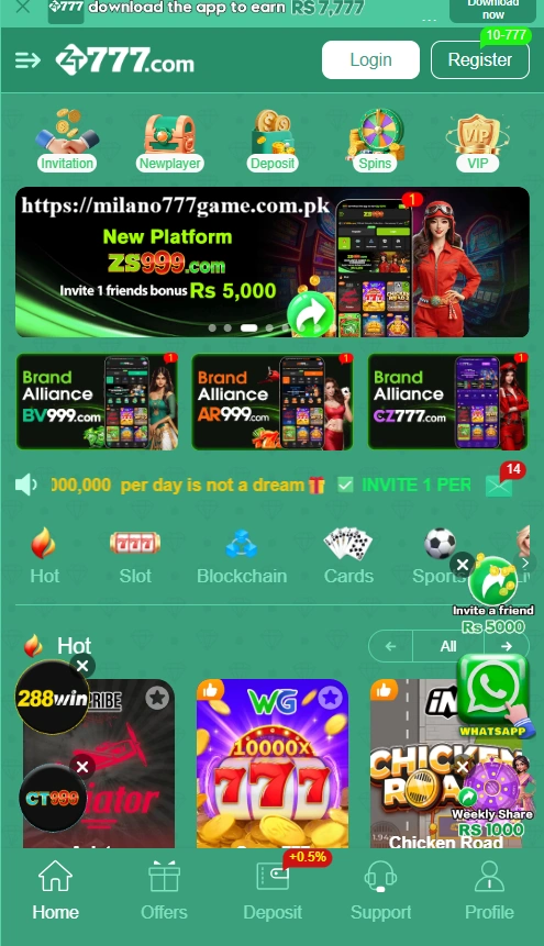 Zt777 Game interface screenshot