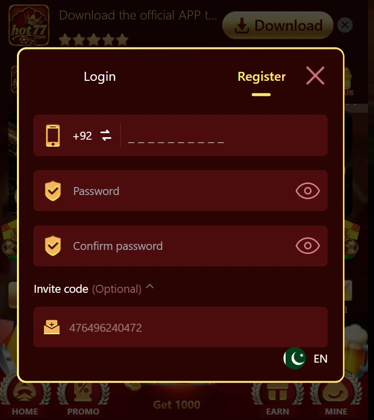 Hot77 Game login