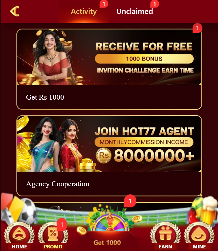 Hot77 Game rewards