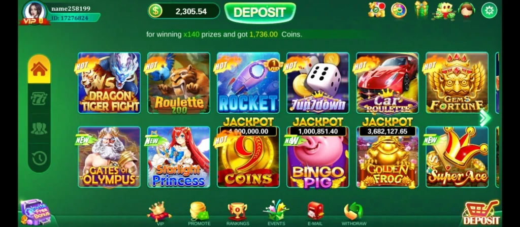 Jeeto Slots Game interface screenshot