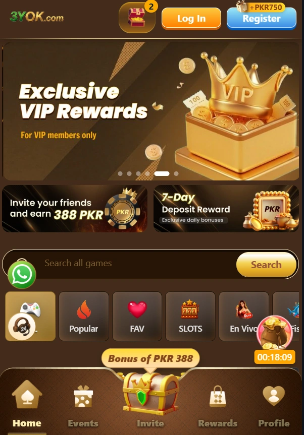 3 YOK Game interface screenshot